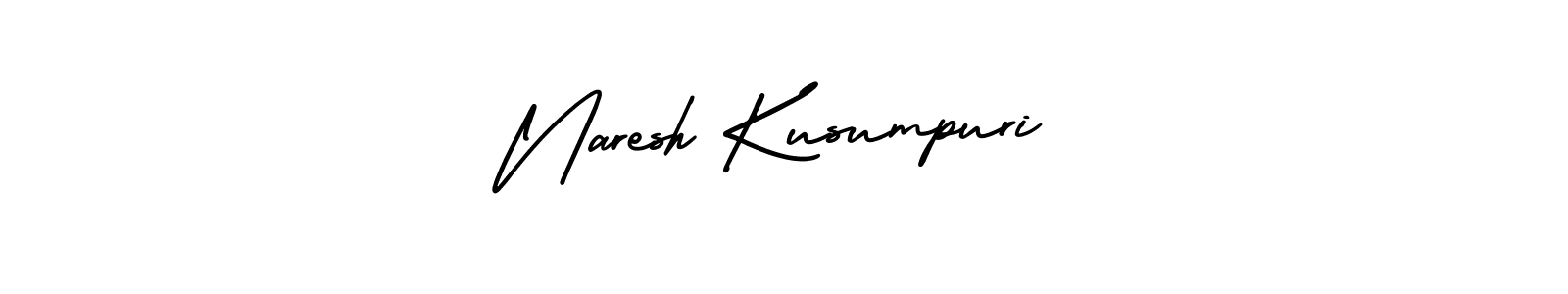 How to make Naresh Kusumpuri name signature. Use AmerikaSignatureDemo-Regular style for creating short signs online. This is the latest handwritten sign. Naresh Kusumpuri signature style 3 images and pictures png