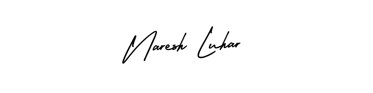 Design your own signature with our free online signature maker. With this signature software, you can create a handwritten (AmerikaSignatureDemo-Regular) signature for name Naresh Luhar. Naresh Luhar signature style 3 images and pictures png