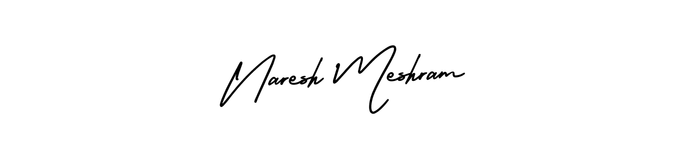 Make a beautiful signature design for name Naresh Meshram. With this signature (AmerikaSignatureDemo-Regular) style, you can create a handwritten signature for free. Naresh Meshram signature style 3 images and pictures png