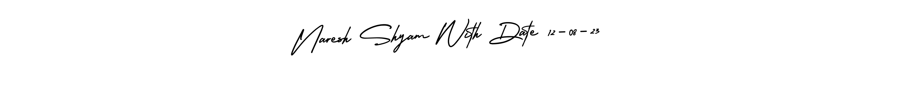 Create a beautiful signature design for name Naresh Shyam With Date 12-08-23. With this signature (AmerikaSignatureDemo-Regular) fonts, you can make a handwritten signature for free. Naresh Shyam With Date 12-08-23 signature style 3 images and pictures png