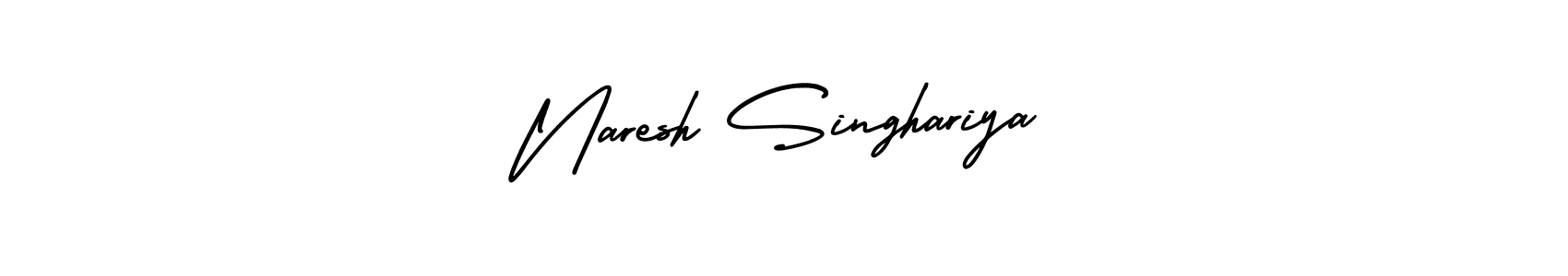AmerikaSignatureDemo-Regular is a professional signature style that is perfect for those who want to add a touch of class to their signature. It is also a great choice for those who want to make their signature more unique. Get Naresh Singhariya name to fancy signature for free. Naresh Singhariya signature style 3 images and pictures png