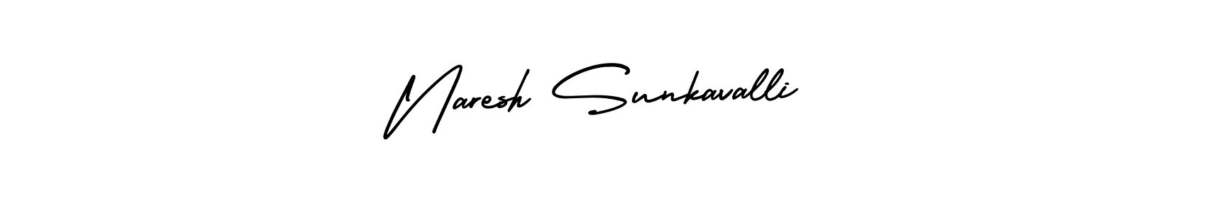 Naresh Sunkavalli stylish signature style. Best Handwritten Sign (AmerikaSignatureDemo-Regular) for my name. Handwritten Signature Collection Ideas for my name Naresh Sunkavalli. Naresh Sunkavalli signature style 3 images and pictures png