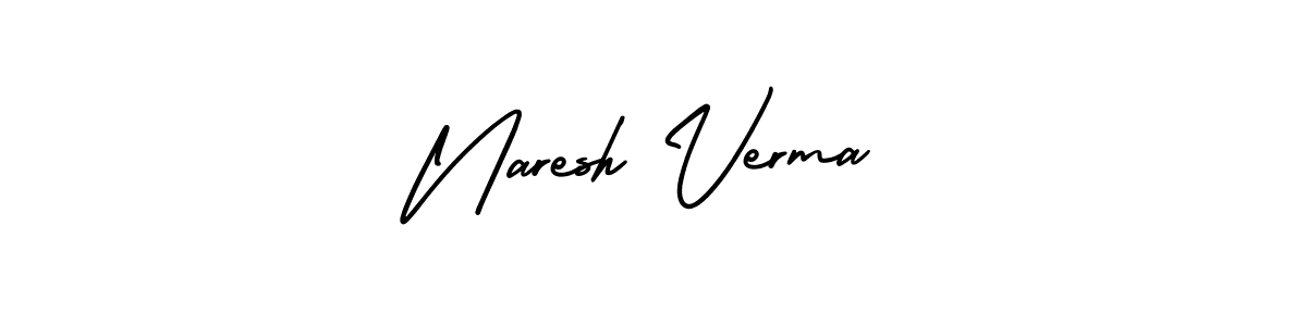 This is the best signature style for the Naresh Verma name. Also you like these signature font (AmerikaSignatureDemo-Regular). Mix name signature. Naresh Verma signature style 3 images and pictures png