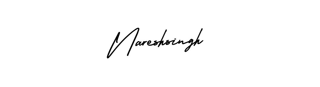 How to Draw Nareshsingh signature style? AmerikaSignatureDemo-Regular is a latest design signature styles for name Nareshsingh. Nareshsingh signature style 3 images and pictures png