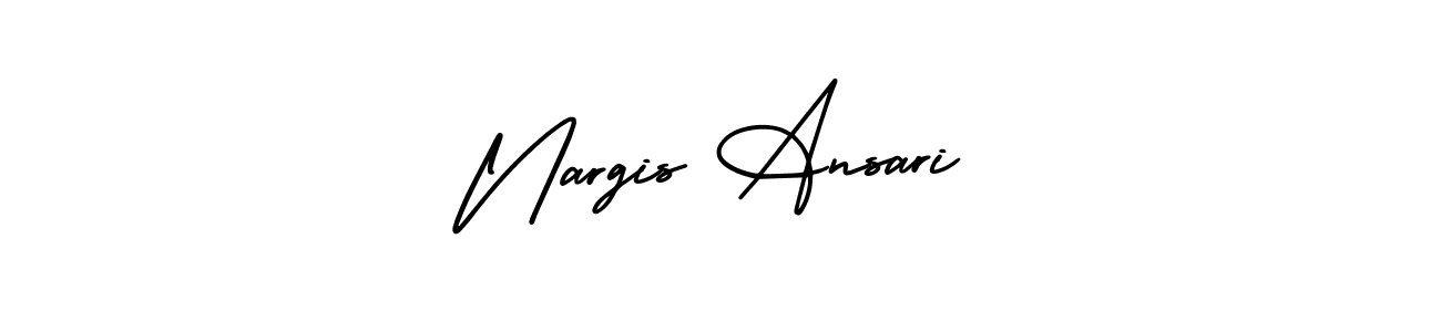 Make a beautiful signature design for name Nargis Ansari. With this signature (AmerikaSignatureDemo-Regular) style, you can create a handwritten signature for free. Nargis Ansari signature style 3 images and pictures png