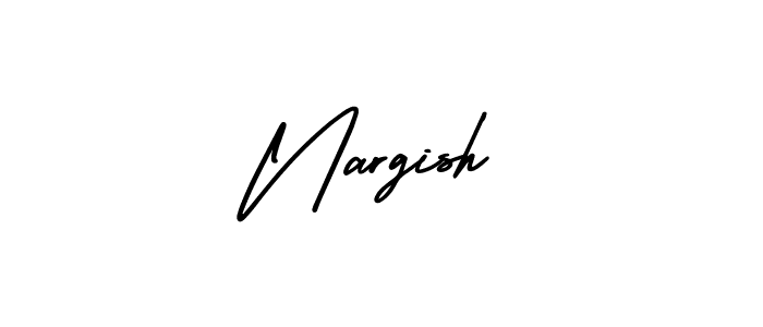 How to Draw Nargish signature style? AmerikaSignatureDemo-Regular is a latest design signature styles for name Nargish. Nargish signature style 3 images and pictures png