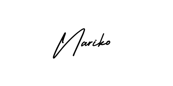 Similarly AmerikaSignatureDemo-Regular is the best handwritten signature design. Signature creator online .You can use it as an online autograph creator for name Nariko. Nariko signature style 3 images and pictures png