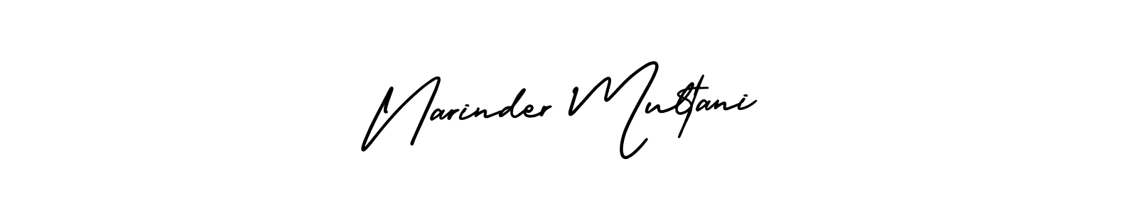 Narinder Multani stylish signature style. Best Handwritten Sign (AmerikaSignatureDemo-Regular) for my name. Handwritten Signature Collection Ideas for my name Narinder Multani. Narinder Multani signature style 3 images and pictures png