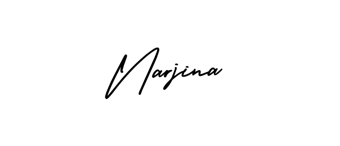Create a beautiful signature design for name Narjina. With this signature (AmerikaSignatureDemo-Regular) fonts, you can make a handwritten signature for free. Narjina signature style 3 images and pictures png