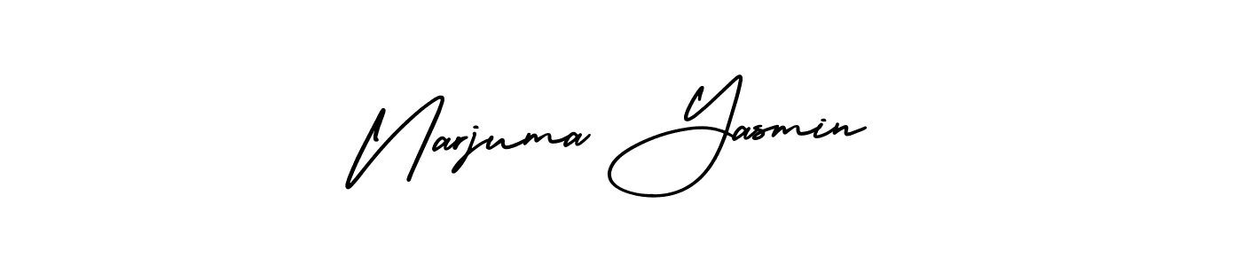 You can use this online signature creator to create a handwritten signature for the name Narjuma Yasmin. This is the best online autograph maker. Narjuma Yasmin signature style 3 images and pictures png