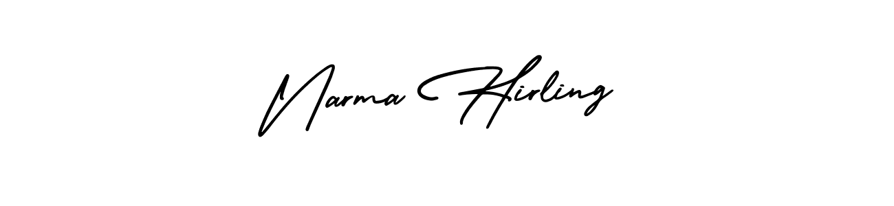 Similarly AmerikaSignatureDemo-Regular is the best handwritten signature design. Signature creator online .You can use it as an online autograph creator for name Narma Hirling. Narma Hirling signature style 3 images and pictures png