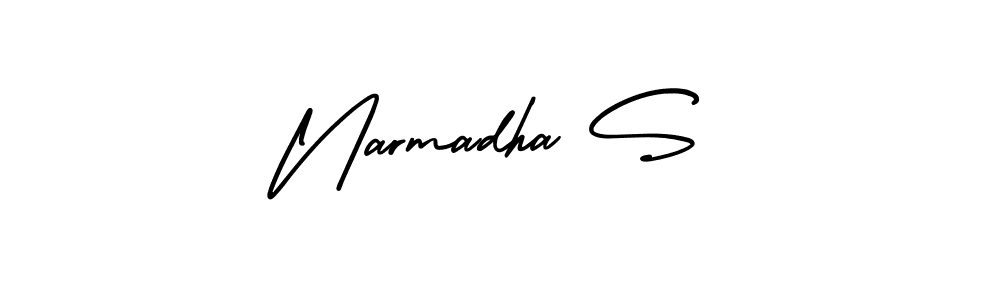 How to Draw Narmadha S signature style? AmerikaSignatureDemo-Regular is a latest design signature styles for name Narmadha S. Narmadha S signature style 3 images and pictures png