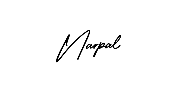 if you are searching for the best signature style for your name Narpal. so please give up your signature search. here we have designed multiple signature styles  using AmerikaSignatureDemo-Regular. Narpal signature style 3 images and pictures png