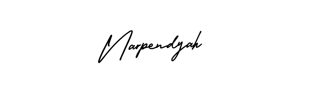 AmerikaSignatureDemo-Regular is a professional signature style that is perfect for those who want to add a touch of class to their signature. It is also a great choice for those who want to make their signature more unique. Get Narpendyah name to fancy signature for free. Narpendyah signature style 3 images and pictures png