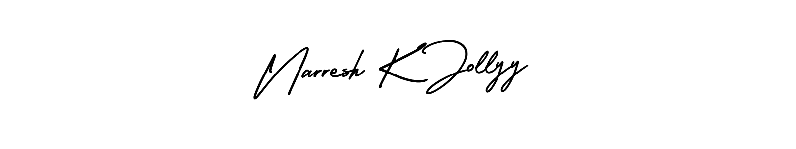 How to make Narresh K Jollyy signature? AmerikaSignatureDemo-Regular is a professional autograph style. Create handwritten signature for Narresh K Jollyy name. Narresh K Jollyy signature style 3 images and pictures png