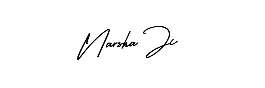 Use a signature maker to create a handwritten signature online. With this signature software, you can design (AmerikaSignatureDemo-Regular) your own signature for name Narsha Ji. Narsha Ji signature style 3 images and pictures png