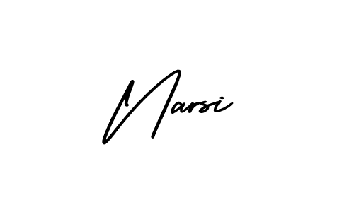 You should practise on your own different ways (AmerikaSignatureDemo-Regular) to write your name (Narsi) in signature. don't let someone else do it for you. Narsi signature style 3 images and pictures png