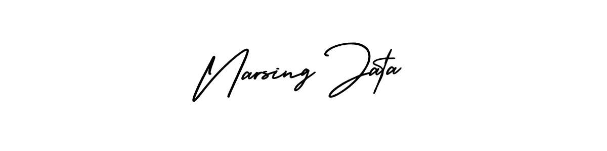 Also we have Narsing Jata name is the best signature style. Create professional handwritten signature collection using AmerikaSignatureDemo-Regular autograph style. Narsing Jata signature style 3 images and pictures png