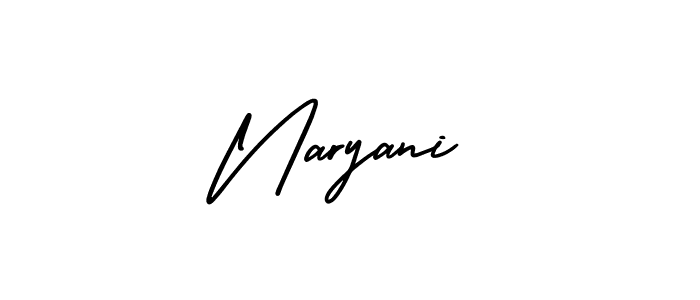 How to make Naryani signature? AmerikaSignatureDemo-Regular is a professional autograph style. Create handwritten signature for Naryani name. Naryani signature style 3 images and pictures png