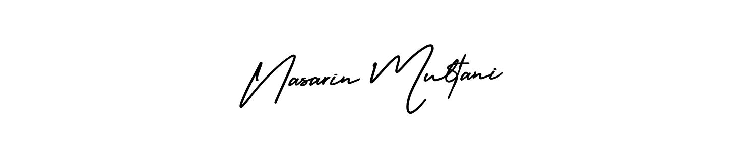 Make a short Nasarin Multani signature style. Manage your documents anywhere anytime using AmerikaSignatureDemo-Regular. Create and add eSignatures, submit forms, share and send files easily. Nasarin Multani signature style 3 images and pictures png