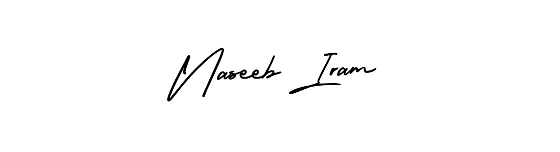 Use a signature maker to create a handwritten signature online. With this signature software, you can design (AmerikaSignatureDemo-Regular) your own signature for name Naseeb Iram. Naseeb Iram signature style 3 images and pictures png