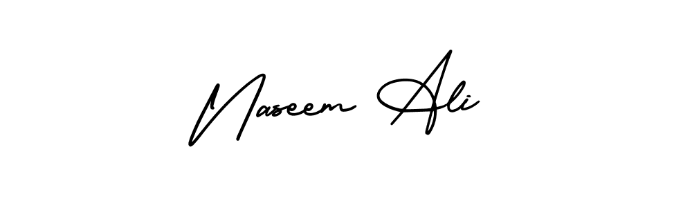 Design your own signature with our free online signature maker. With this signature software, you can create a handwritten (AmerikaSignatureDemo-Regular) signature for name Naseem Ali. Naseem Ali signature style 3 images and pictures png