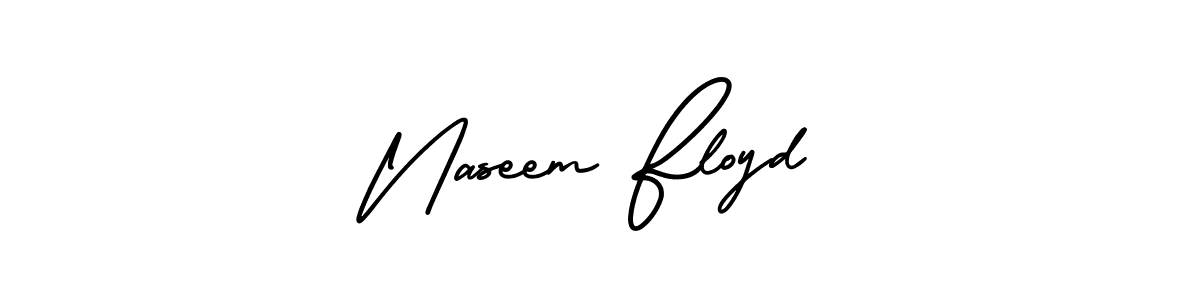 Naseem Floyd stylish signature style. Best Handwritten Sign (AmerikaSignatureDemo-Regular) for my name. Handwritten Signature Collection Ideas for my name Naseem Floyd. Naseem Floyd signature style 3 images and pictures png