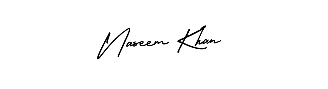 Make a beautiful signature design for name Naseem Khan. With this signature (AmerikaSignatureDemo-Regular) style, you can create a handwritten signature for free. Naseem Khan signature style 3 images and pictures png