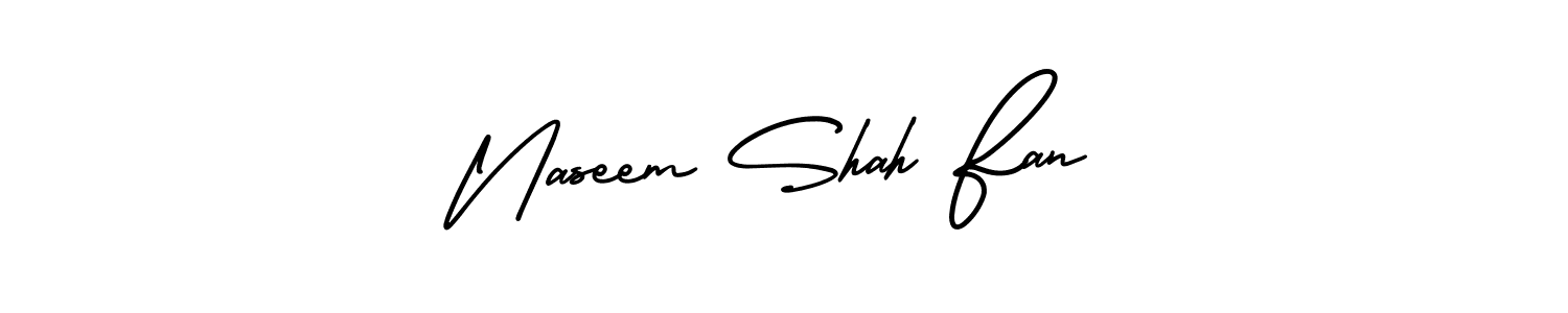 It looks lik you need a new signature style for name Naseem Shah Fan. Design unique handwritten (AmerikaSignatureDemo-Regular) signature with our free signature maker in just a few clicks. Naseem Shah Fan signature style 3 images and pictures png