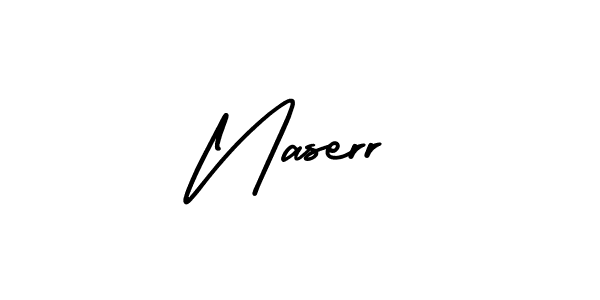 Design your own signature with our free online signature maker. With this signature software, you can create a handwritten (AmerikaSignatureDemo-Regular) signature for name Naserr. Naserr signature style 3 images and pictures png