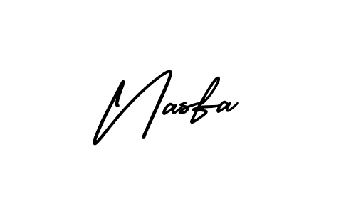 Similarly AmerikaSignatureDemo-Regular is the best handwritten signature design. Signature creator online .You can use it as an online autograph creator for name Nasfa. Nasfa signature style 3 images and pictures png