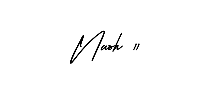 Make a beautiful signature design for name Nash 11. With this signature (AmerikaSignatureDemo-Regular) style, you can create a handwritten signature for free. Nash 11 signature style 3 images and pictures png