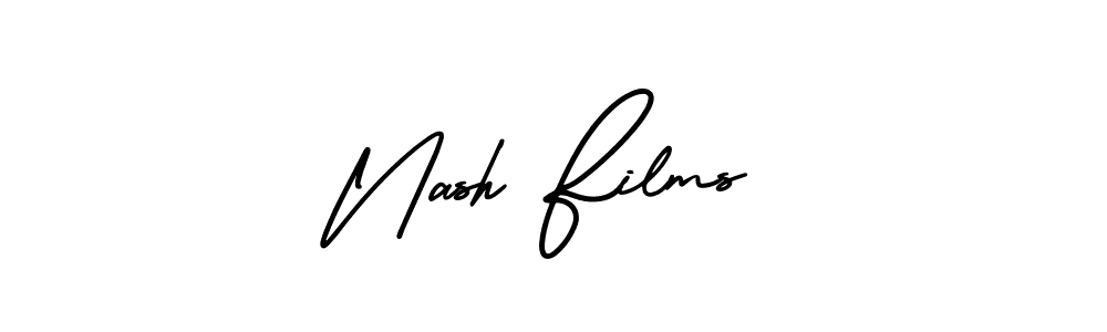 Use a signature maker to create a handwritten signature online. With this signature software, you can design (AmerikaSignatureDemo-Regular) your own signature for name Nash Films. Nash Films signature style 3 images and pictures png