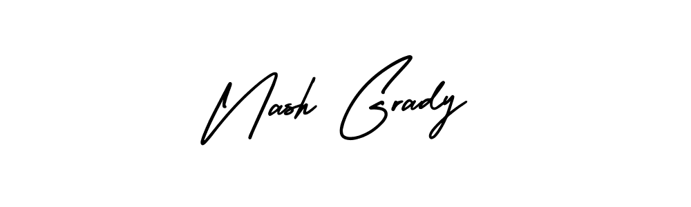 Nash Grady stylish signature style. Best Handwritten Sign (AmerikaSignatureDemo-Regular) for my name. Handwritten Signature Collection Ideas for my name Nash Grady. Nash Grady signature style 3 images and pictures png