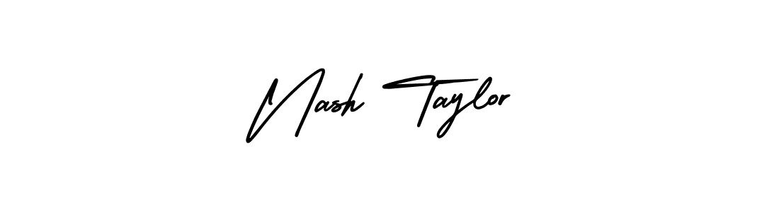 Use a signature maker to create a handwritten signature online. With this signature software, you can design (AmerikaSignatureDemo-Regular) your own signature for name Nash Taylor. Nash Taylor signature style 3 images and pictures png