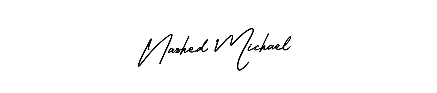 Also we have Nashed Michael name is the best signature style. Create professional handwritten signature collection using AmerikaSignatureDemo-Regular autograph style. Nashed Michael signature style 3 images and pictures png