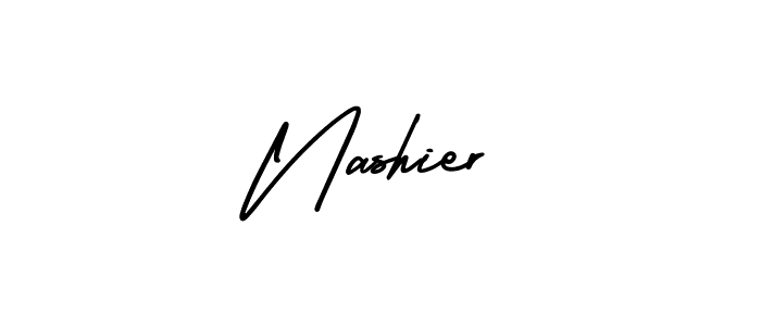 Also we have Nashier name is the best signature style. Create professional handwritten signature collection using AmerikaSignatureDemo-Regular autograph style. Nashier signature style 3 images and pictures png