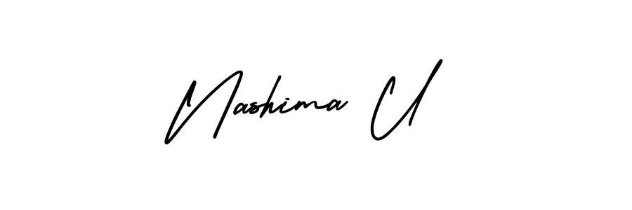 Make a beautiful signature design for name Nashima U. Use this online signature maker to create a handwritten signature for free. Nashima U signature style 3 images and pictures png