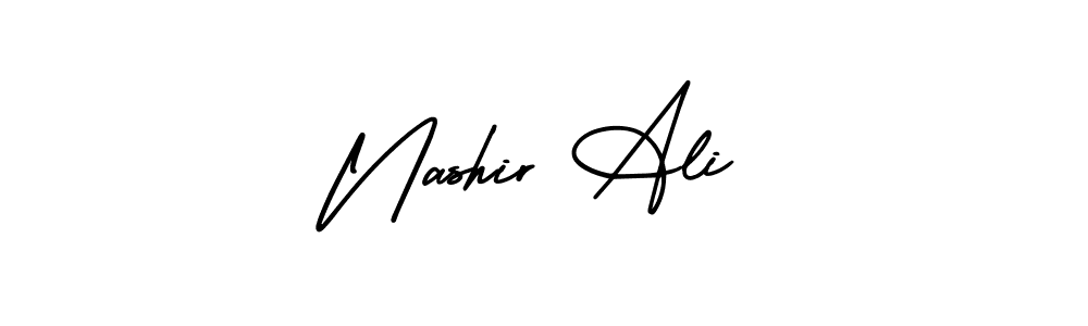 How to Draw Nashir Ali signature style? AmerikaSignatureDemo-Regular is a latest design signature styles for name Nashir Ali. Nashir Ali signature style 3 images and pictures png