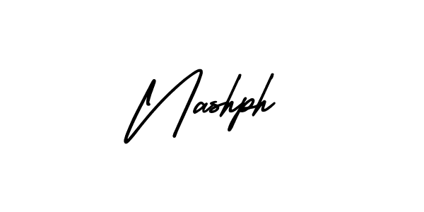 You should practise on your own different ways (AmerikaSignatureDemo-Regular) to write your name (Nashph) in signature. don't let someone else do it for you. Nashph signature style 3 images and pictures png