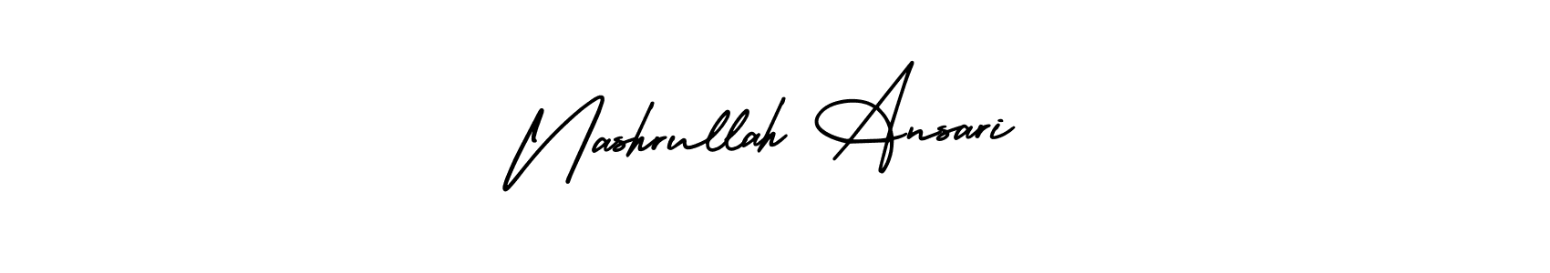 Make a beautiful signature design for name Nashrullah Ansari. Use this online signature maker to create a handwritten signature for free. Nashrullah Ansari signature style 3 images and pictures png