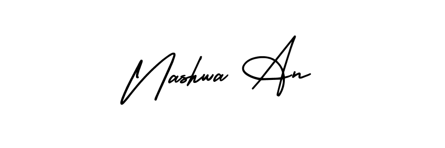 Design your own signature with our free online signature maker. With this signature software, you can create a handwritten (AmerikaSignatureDemo-Regular) signature for name Nashwa An. Nashwa An signature style 3 images and pictures png