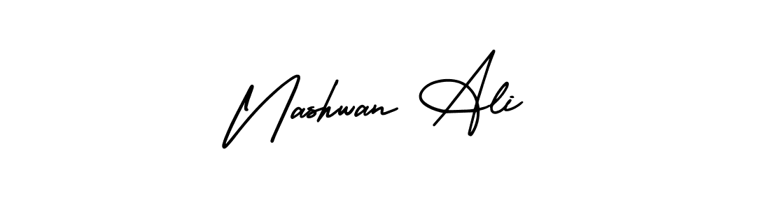 Nashwan Ali stylish signature style. Best Handwritten Sign (AmerikaSignatureDemo-Regular) for my name. Handwritten Signature Collection Ideas for my name Nashwan Ali. Nashwan Ali signature style 3 images and pictures png