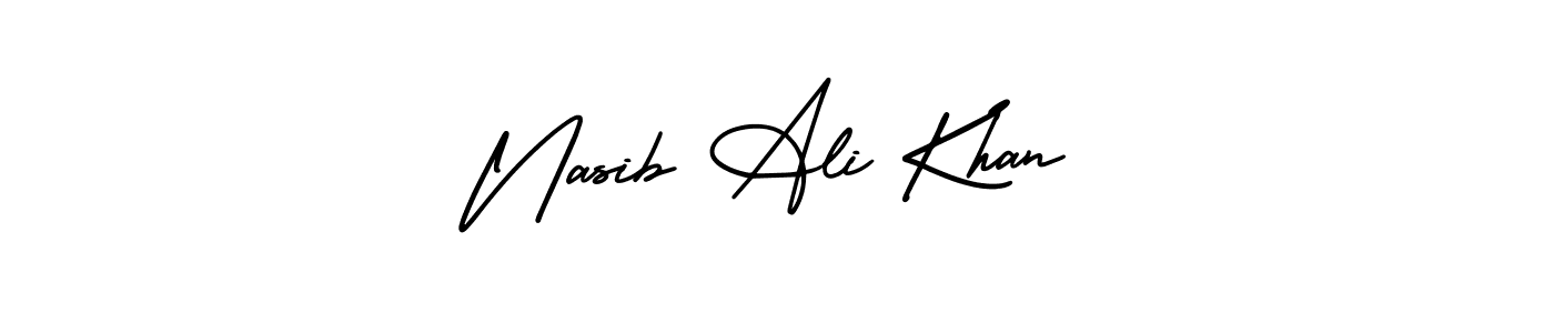 How to make Nasib Ali Khan signature? AmerikaSignatureDemo-Regular is a professional autograph style. Create handwritten signature for Nasib Ali Khan name. Nasib Ali Khan signature style 3 images and pictures png