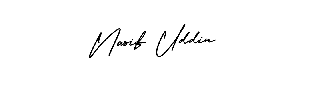 Nasif Uddin stylish signature style. Best Handwritten Sign (AmerikaSignatureDemo-Regular) for my name. Handwritten Signature Collection Ideas for my name Nasif Uddin. Nasif Uddin signature style 3 images and pictures png