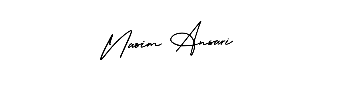 How to make Nasim Ansari name signature. Use AmerikaSignatureDemo-Regular style for creating short signs online. This is the latest handwritten sign. Nasim Ansari signature style 3 images and pictures png