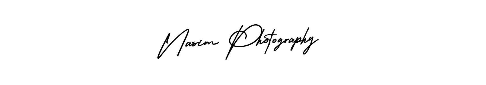Nasim Photography stylish signature style. Best Handwritten Sign (AmerikaSignatureDemo-Regular) for my name. Handwritten Signature Collection Ideas for my name Nasim Photography. Nasim Photography signature style 3 images and pictures png