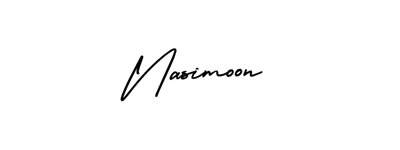 It looks lik you need a new signature style for name Nasimoon. Design unique handwritten (AmerikaSignatureDemo-Regular) signature with our free signature maker in just a few clicks. Nasimoon signature style 3 images and pictures png