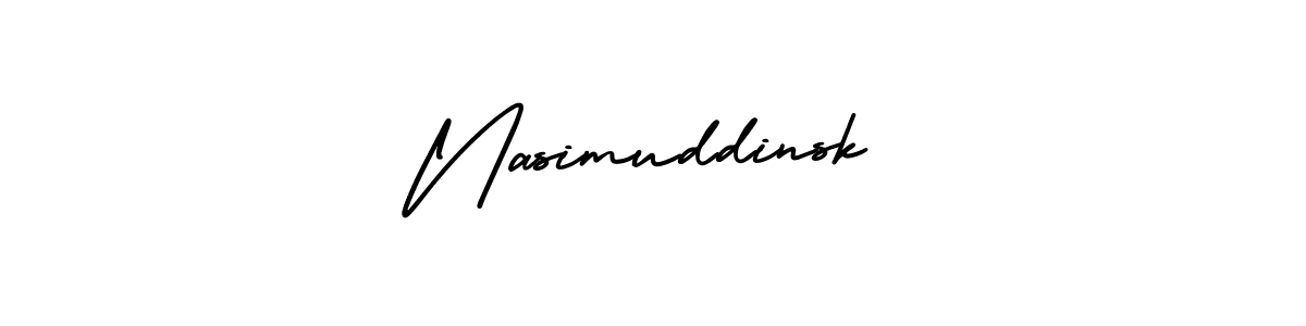 Make a beautiful signature design for name Nasimuddinsk. With this signature (AmerikaSignatureDemo-Regular) style, you can create a handwritten signature for free. Nasimuddinsk signature style 3 images and pictures png