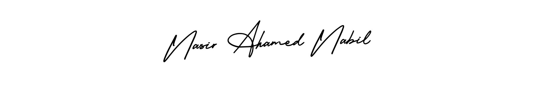 This is the best signature style for the Nasir Ahamed Nabil name. Also you like these signature font (AmerikaSignatureDemo-Regular). Mix name signature. Nasir Ahamed Nabil signature style 3 images and pictures png